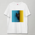 urday【Animal／Black Cat／BY】フォトTシャツ（2649413）ホワイト/urday（マミアン）