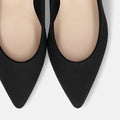2025AW：ポインテッドトゥ スエードパンプス（m55225）ブラックS/mamian（マミアン）