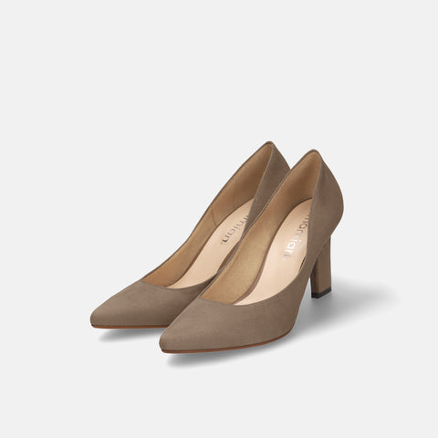 予約：2026AW：ポインテッドトゥ パンプス（m81001）グレージュS