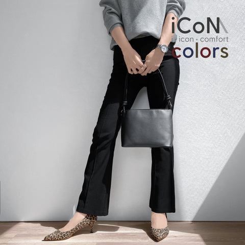 ラストワン30%OFF：iCoN COLORS：ポインテッドトゥ スエード パンプス（C57172）レオパードS/mamian（マミアン）
