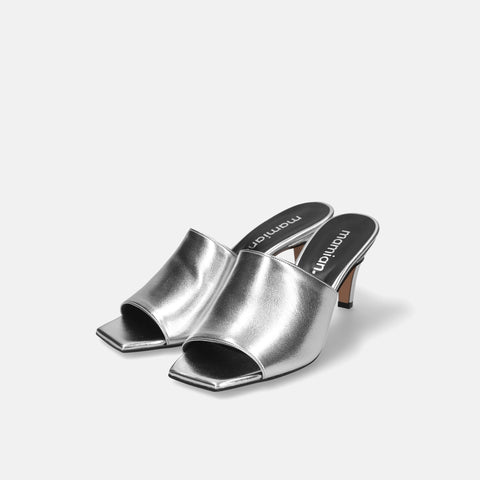 予約：2026SS：シンプル スタイル ミュール（733）シルバー